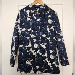 Floral Button Down Lightweight Jacket